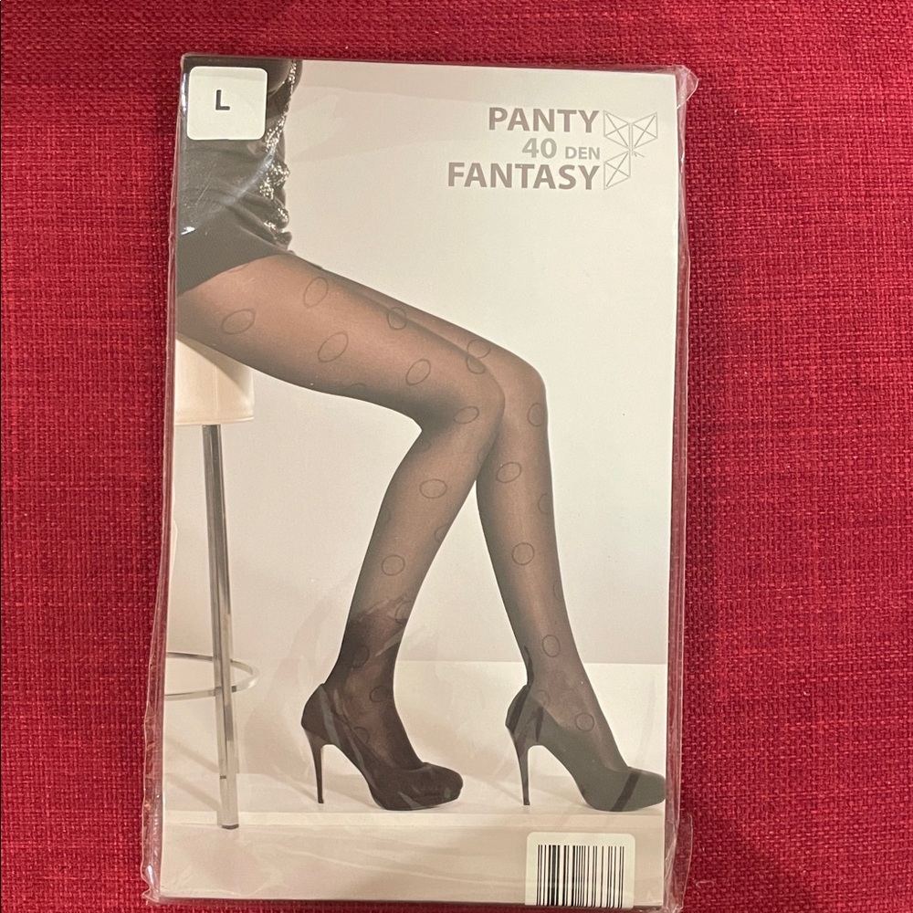 Black Patterned Tights